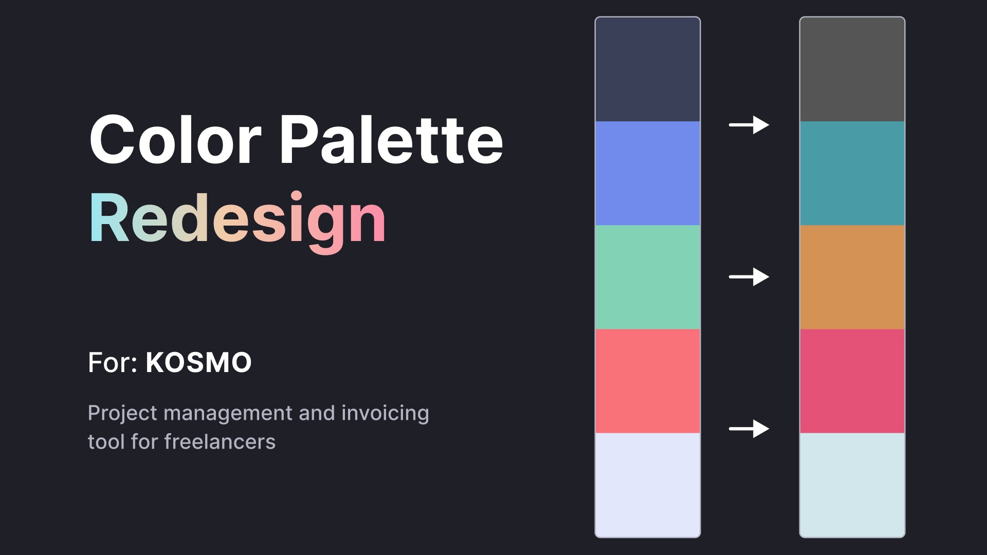 Color palette redesign for productivity app